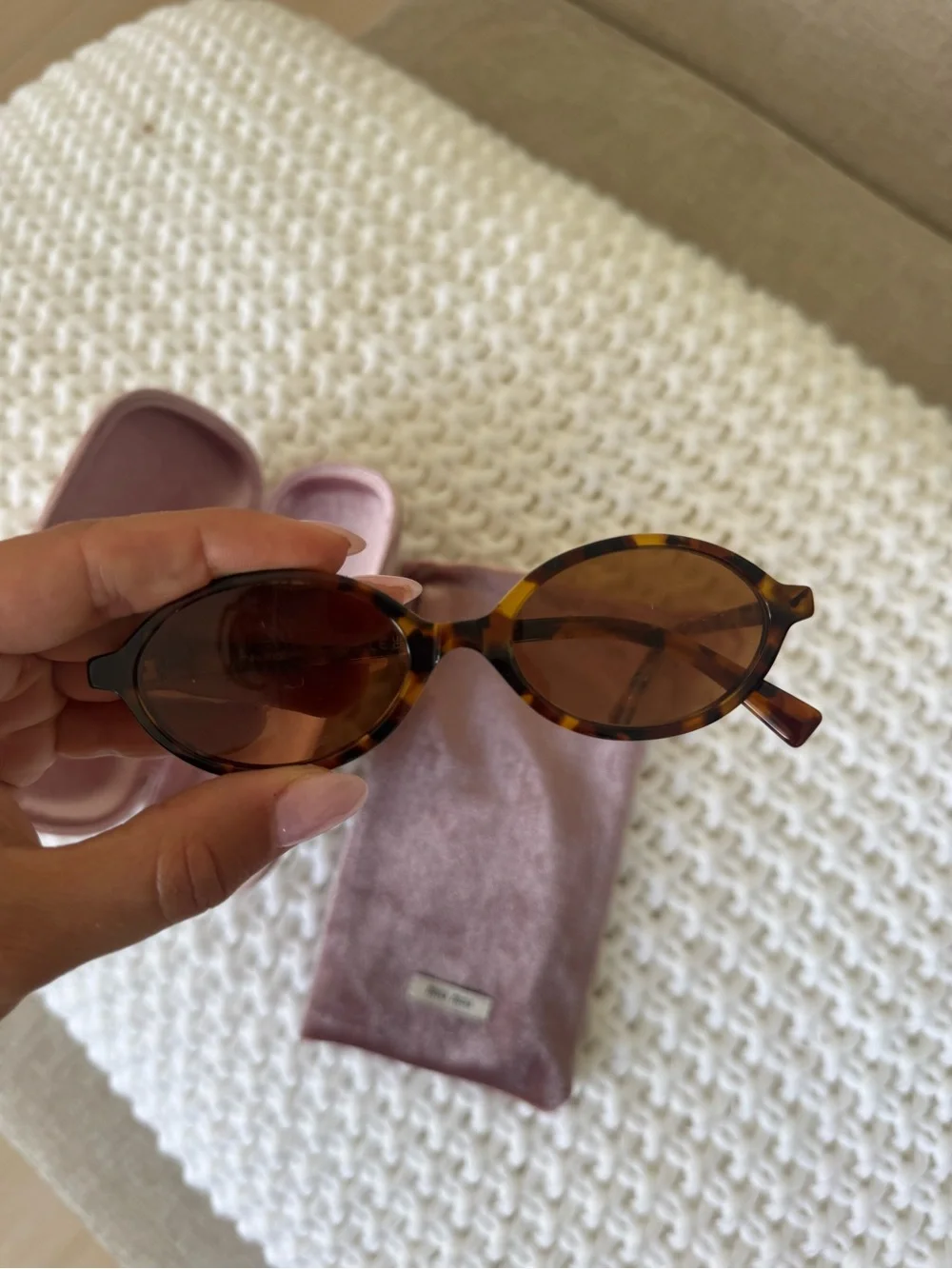 Miu Miu Sunglasses with Case and Matching Pouch